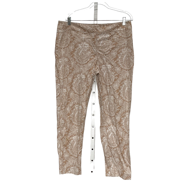 Talbots Beige Cotton Ankle Pants, Size 14