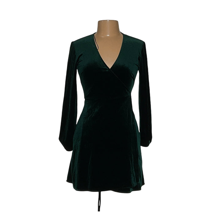 Zara Woman Green Wrap Dress - Size S