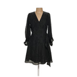 Banana Republic Black Wrap Dress - Women's M