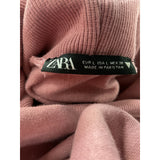 ZARA Pink Cotton Pullover Sweater