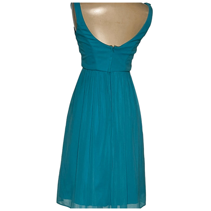 David's Bridal A-Line Midi Dress in Blue - Size 0