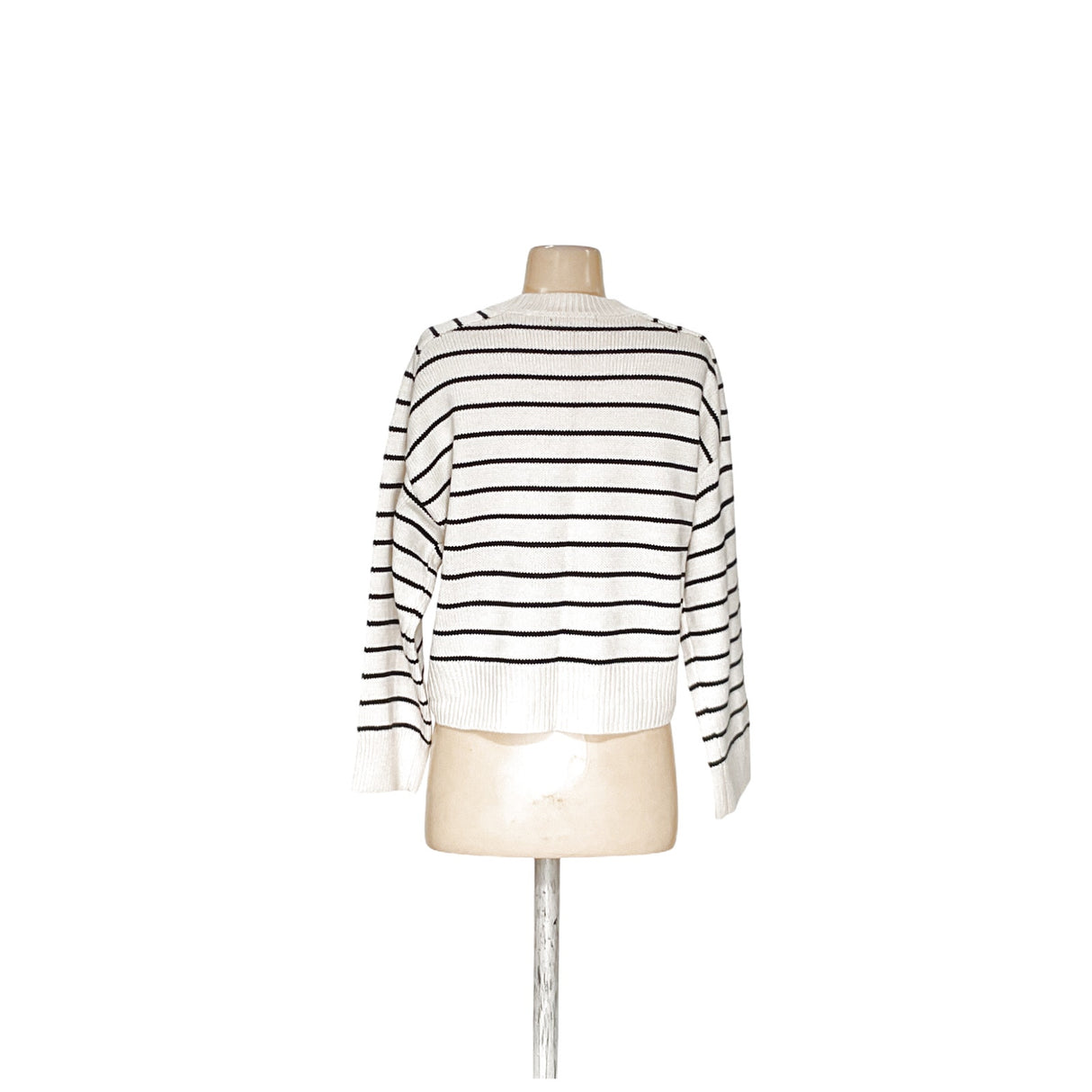 Tahari Medium Beige Striped Sweater