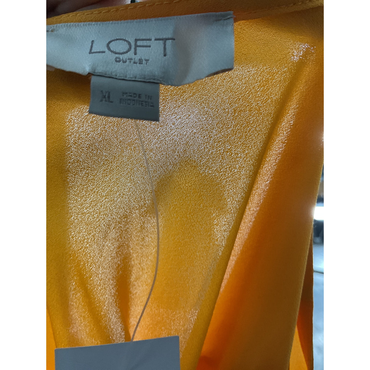 LOFT Yellow Blouse Size XL Polyester