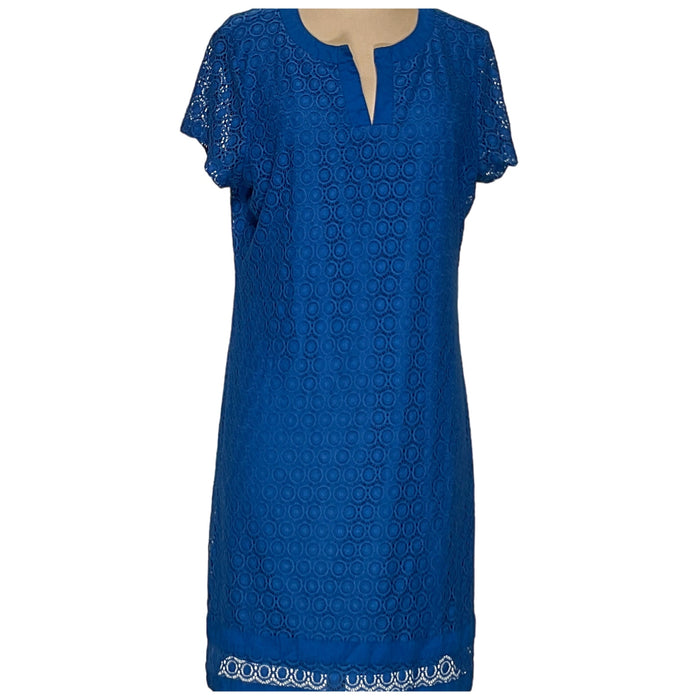 Isaac Mizrahi Blue Shift Midi Dress - Women's M