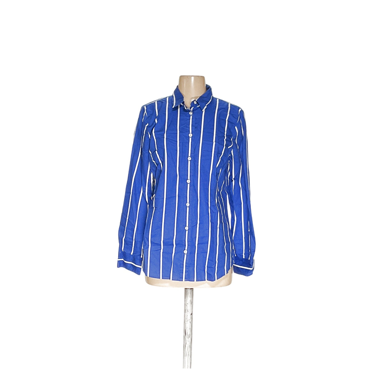 J.Crew Blue Striped Button-Up