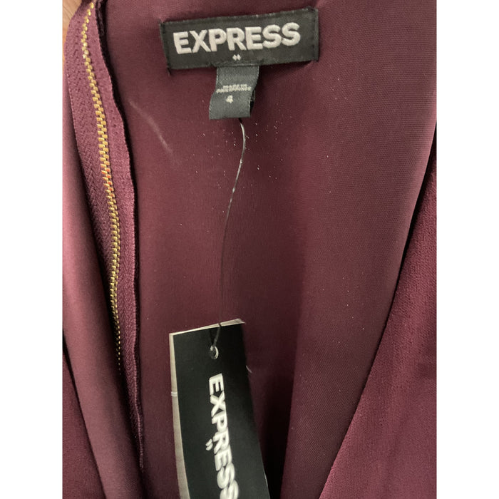 Express Purple Sheath Midi Dress (Size 4)