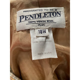 Pendleton 100% Wool Basic Jacket - Beige (Women's 18W)