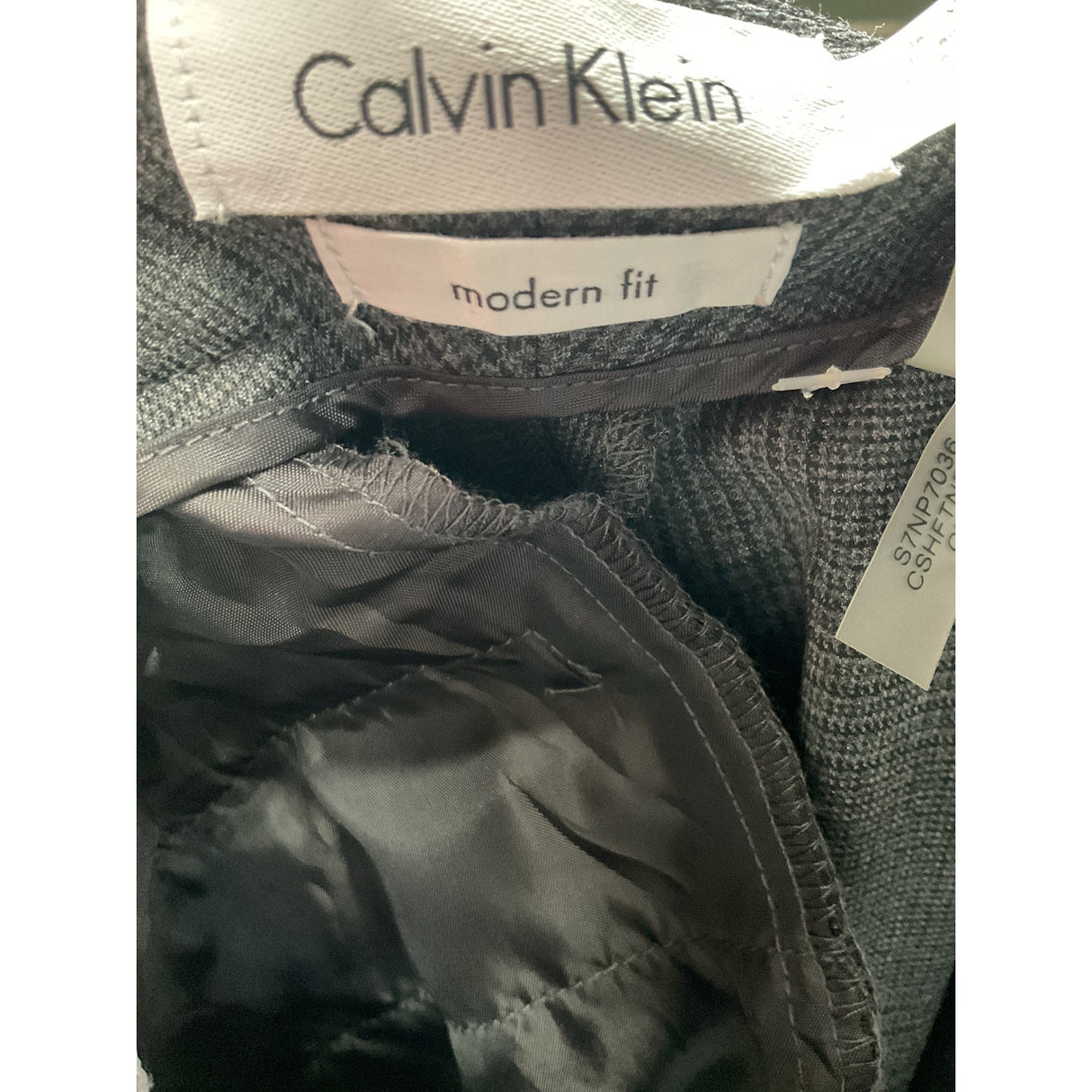 Calvin Klein Gray Plaid Dress Pants - Size 10