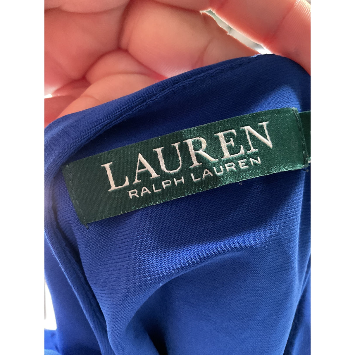 Lauren Ralph Lauren Blue A-Line Midi Dress