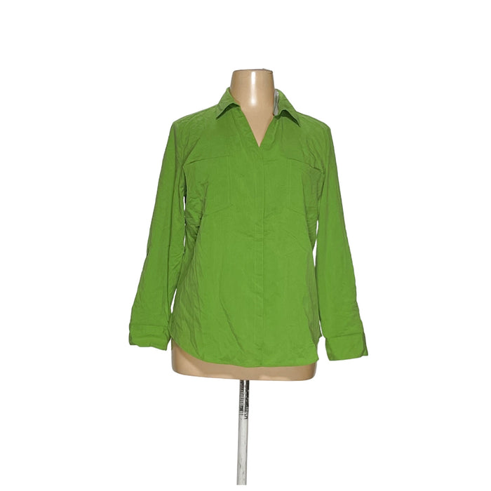 Chico's Green Modal Button-Up Top - Women's Size 3