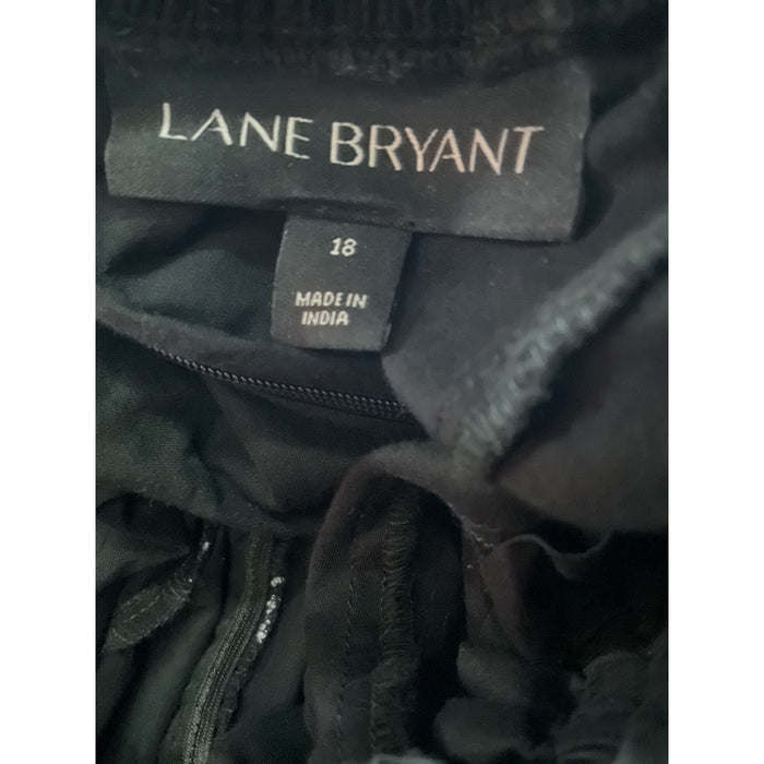 Lane Bryant Black A-Line Midi Dress