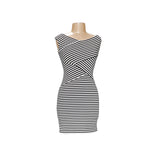 GUESS White Striped Midi Dress