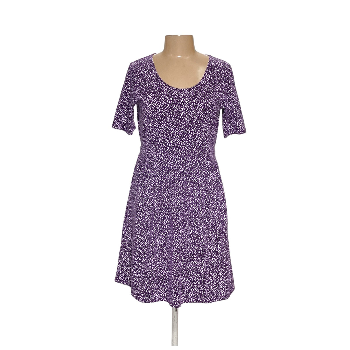 Lands' End Women's Purple Midi Shift Dress