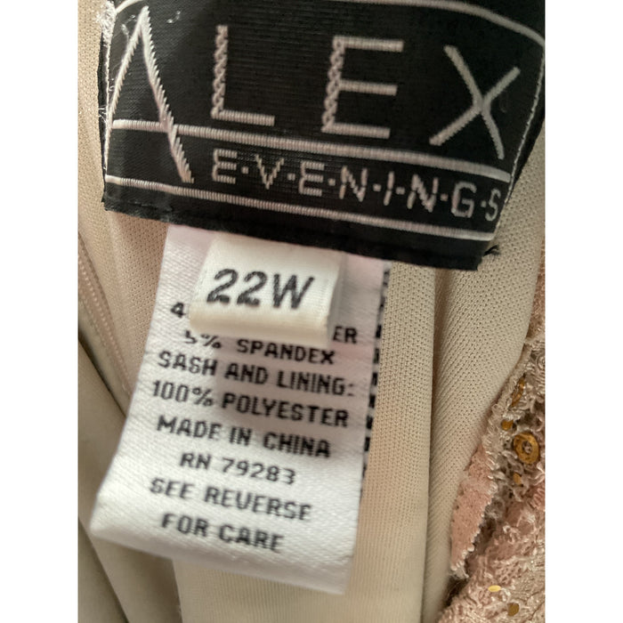 Alex Evenings Plus Size Beige A-Line Dress