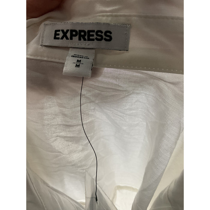 Express White Button-Up Shirt