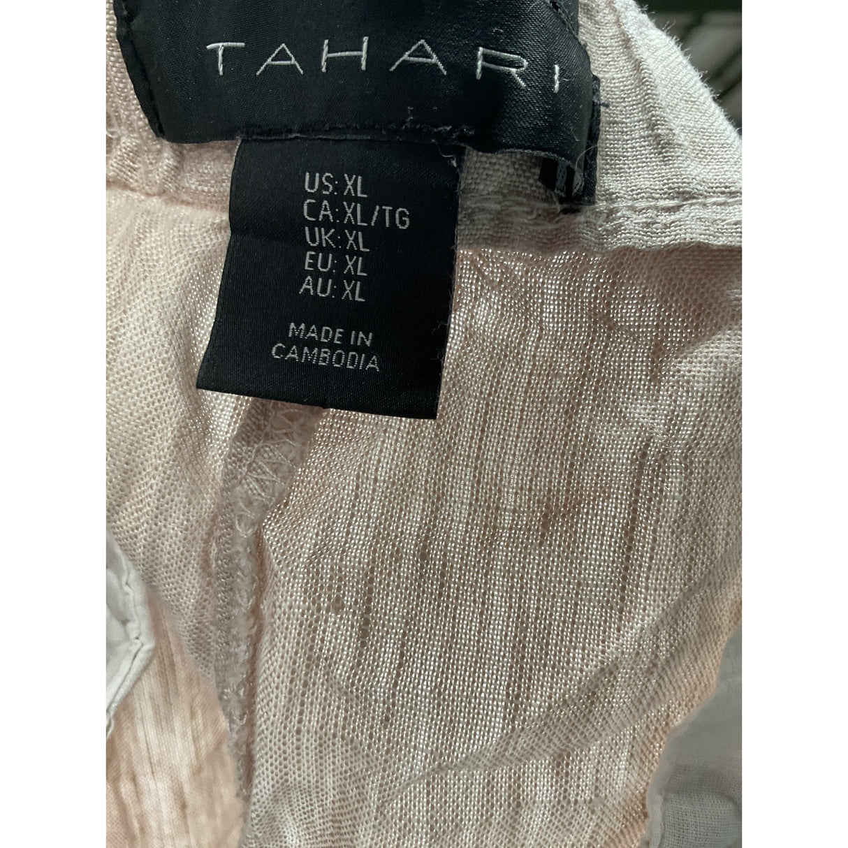 Tahari Beige Linen Bermuda Shorts XL