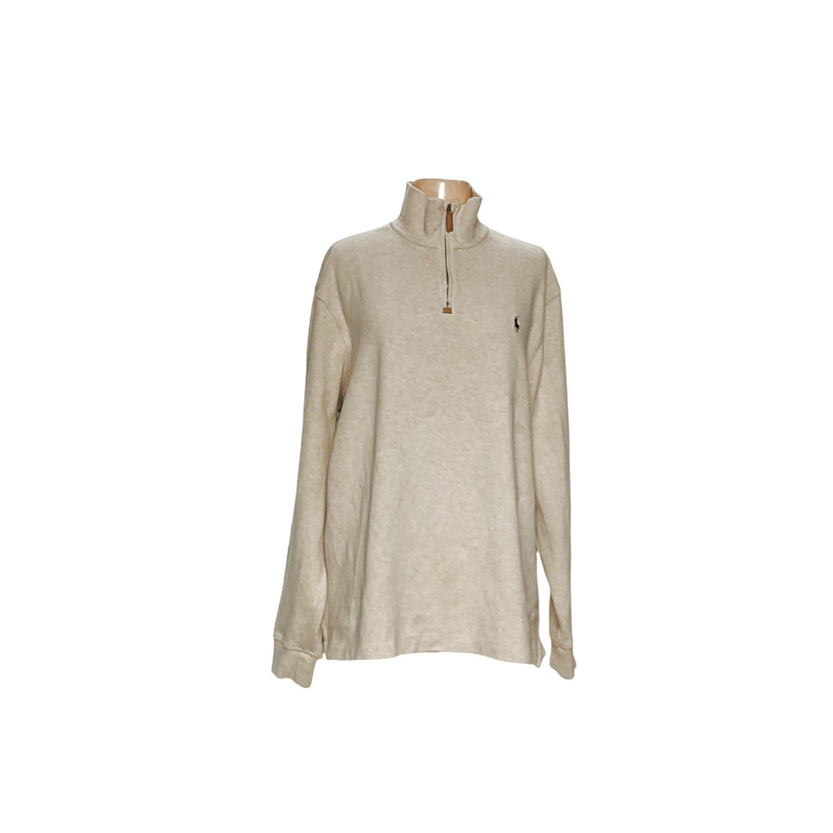 Polo Ralph Lauren Beige Cotton Henley Sweater