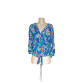 LOFT Multicolor Floral Button-Up Top (Size S)