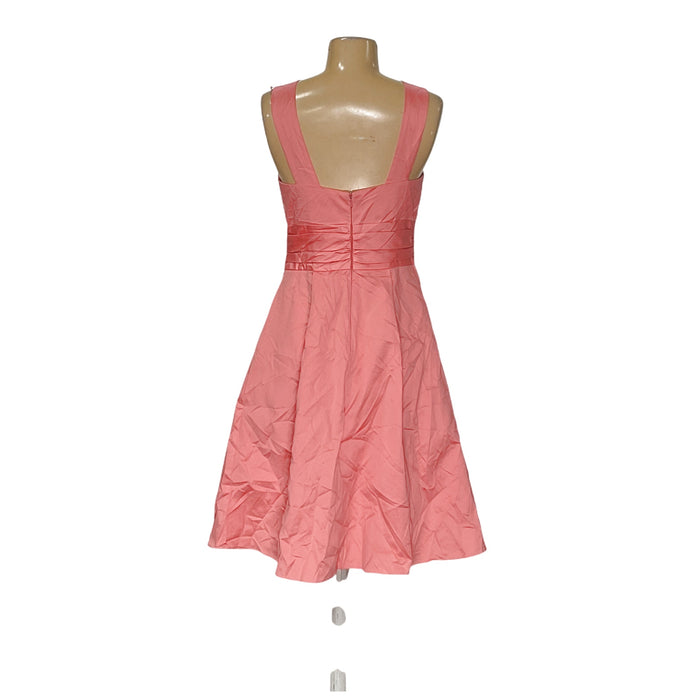 David's Bridal Orange Wrap Dress - Size 4