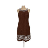 JESSICA HOWARD Brown Linen Shift Dress