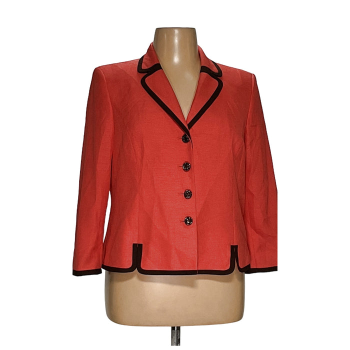 Le Suit Women's Plus Size Orange Blazer