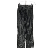 ZARA Black Polyurethane Straight Leg Pants XS