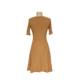 BR Brown Cotton A-Line Dress XS