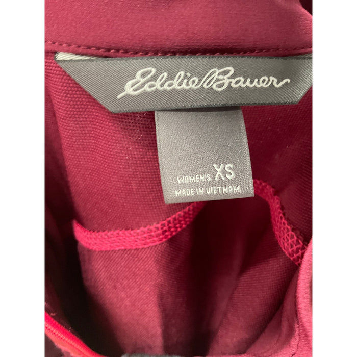 Eddie Bauer Red Full Zip Sweater XS