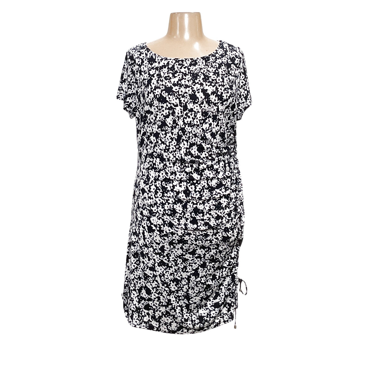 Jones New York Blue Graphic Print Midi Sheath Dress