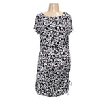 Jones New York Blue Graphic Print Midi Sheath Dress