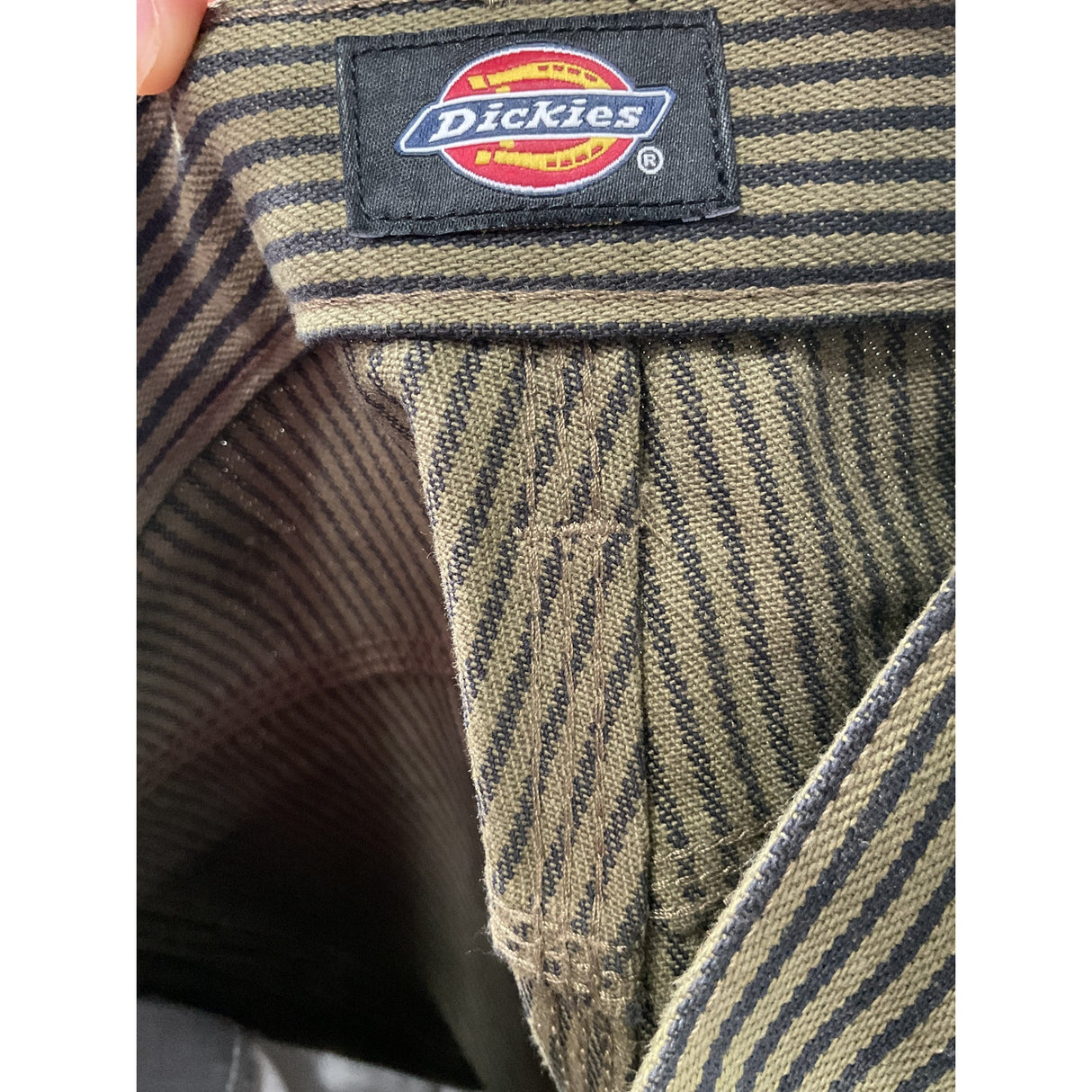 Dickies Green Striped Bermuda Shorts - Men's Size 34, Regular