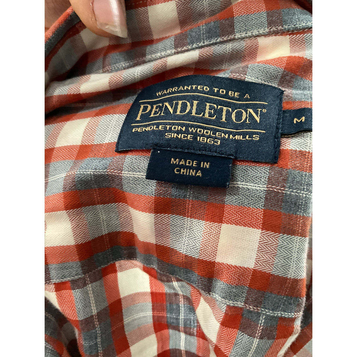 Pendleton Orange Dress Shirt - Men's M