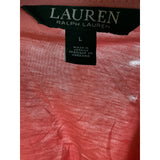 Lauren Ralph Lauren Pink Cotton Blouse L