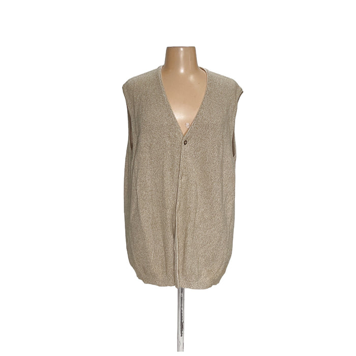 Eddie Bauer Cream Cotton Vest - Women's 2XL