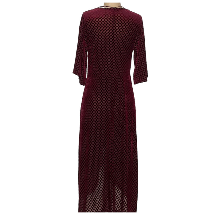 ZARA Red Wrap Midi Dress