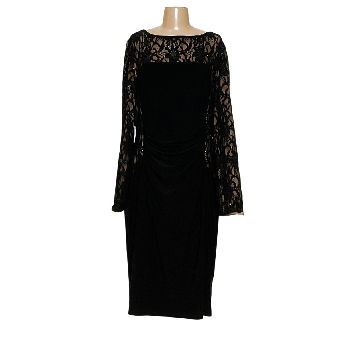 Lauren Ralph Lauren Black Lace Sheath Dress