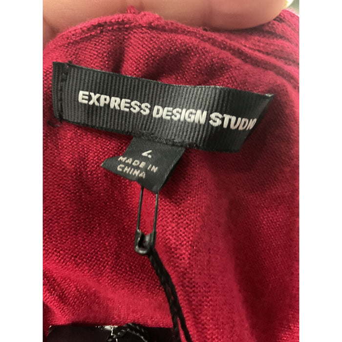 Express Red Sweater Midi Dress