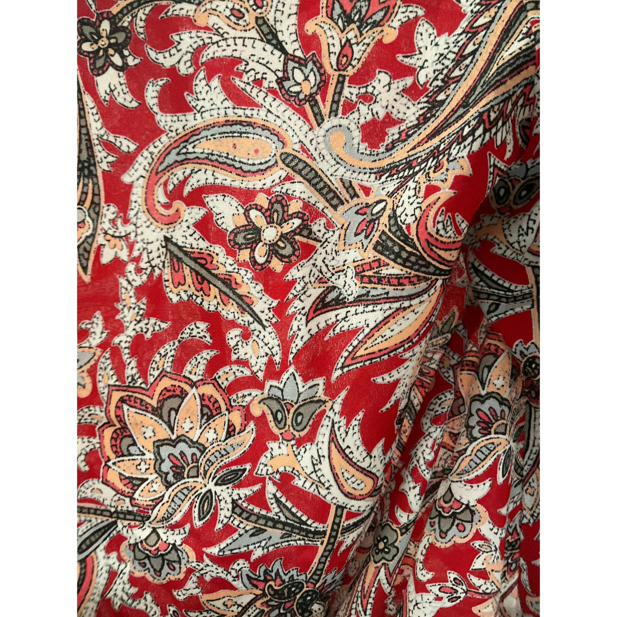 Banana Republic Red Floral Blouse - Women's S