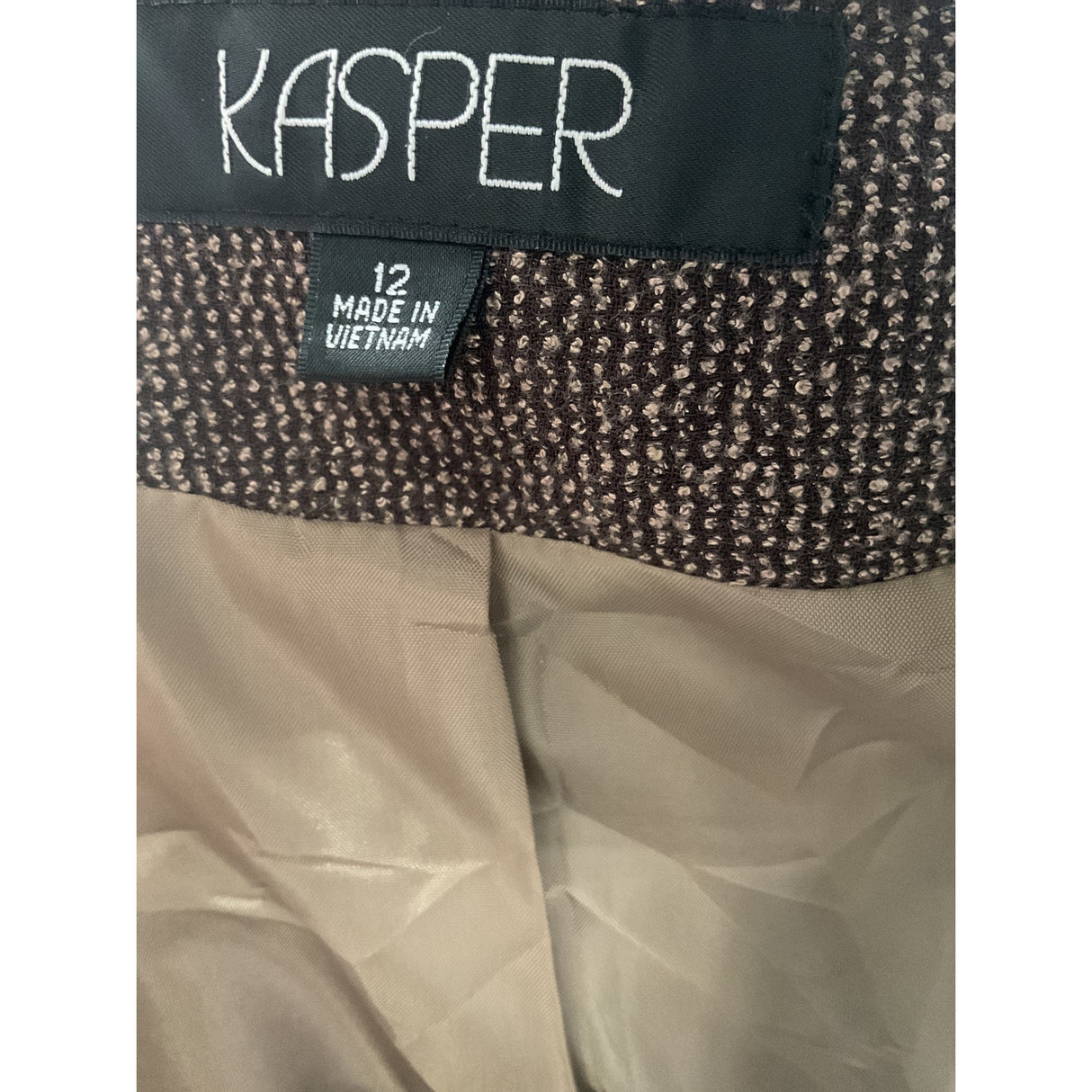 Kasper Brown Tweed Jacket, Size 12