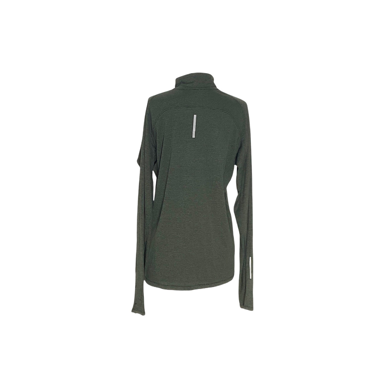 Nike Women's Green Striped Henley Sweatshirt