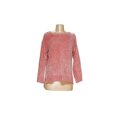 Jones New York Pink Crochet Sweater