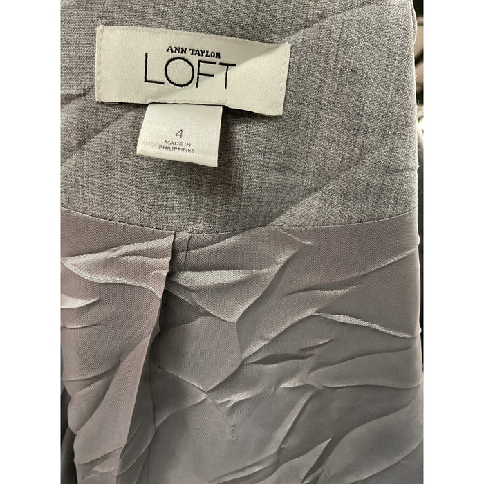 LOFT Women's Gray Blazer, Size 4