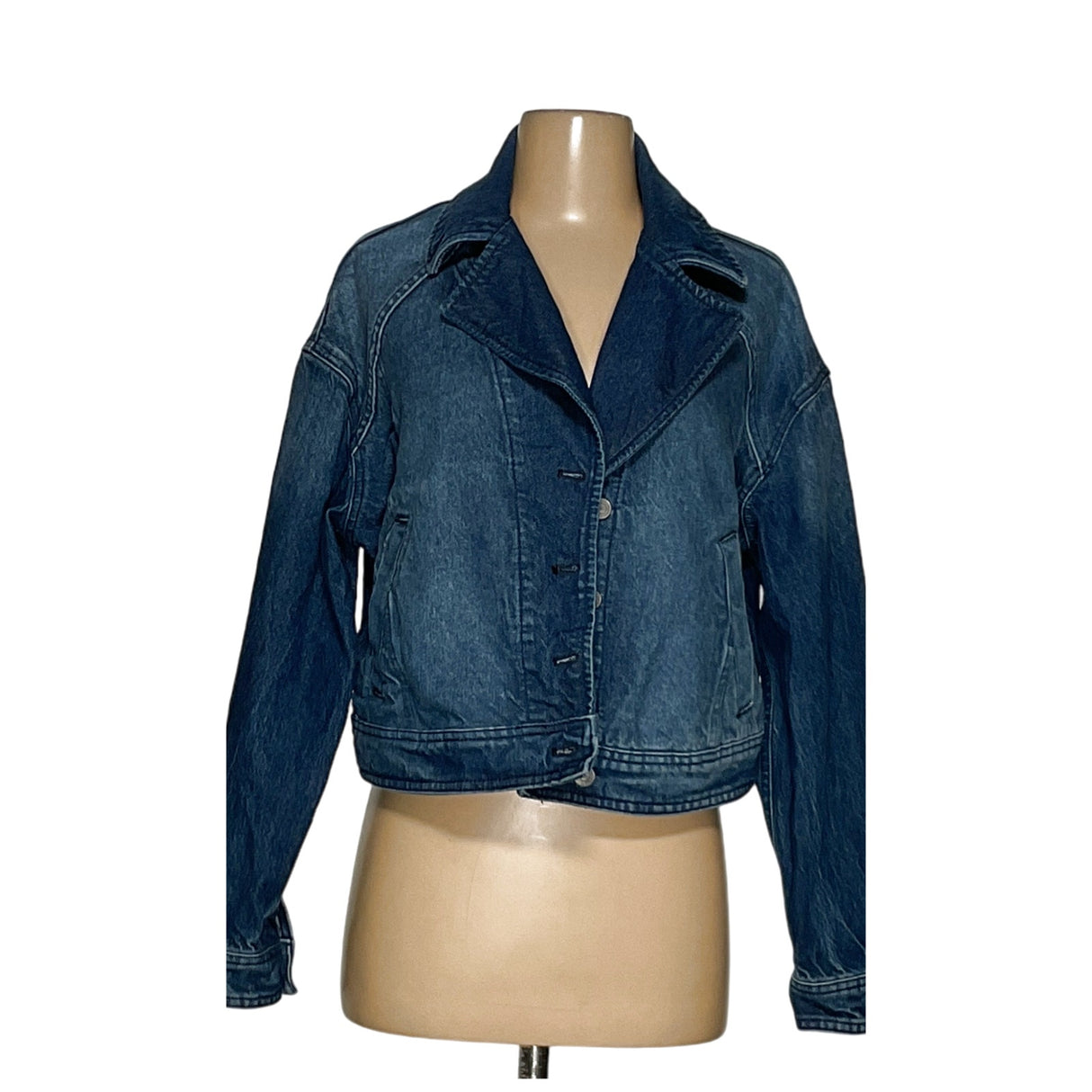 We The Free Women's Blue Cotton Basic Jacket - Size S