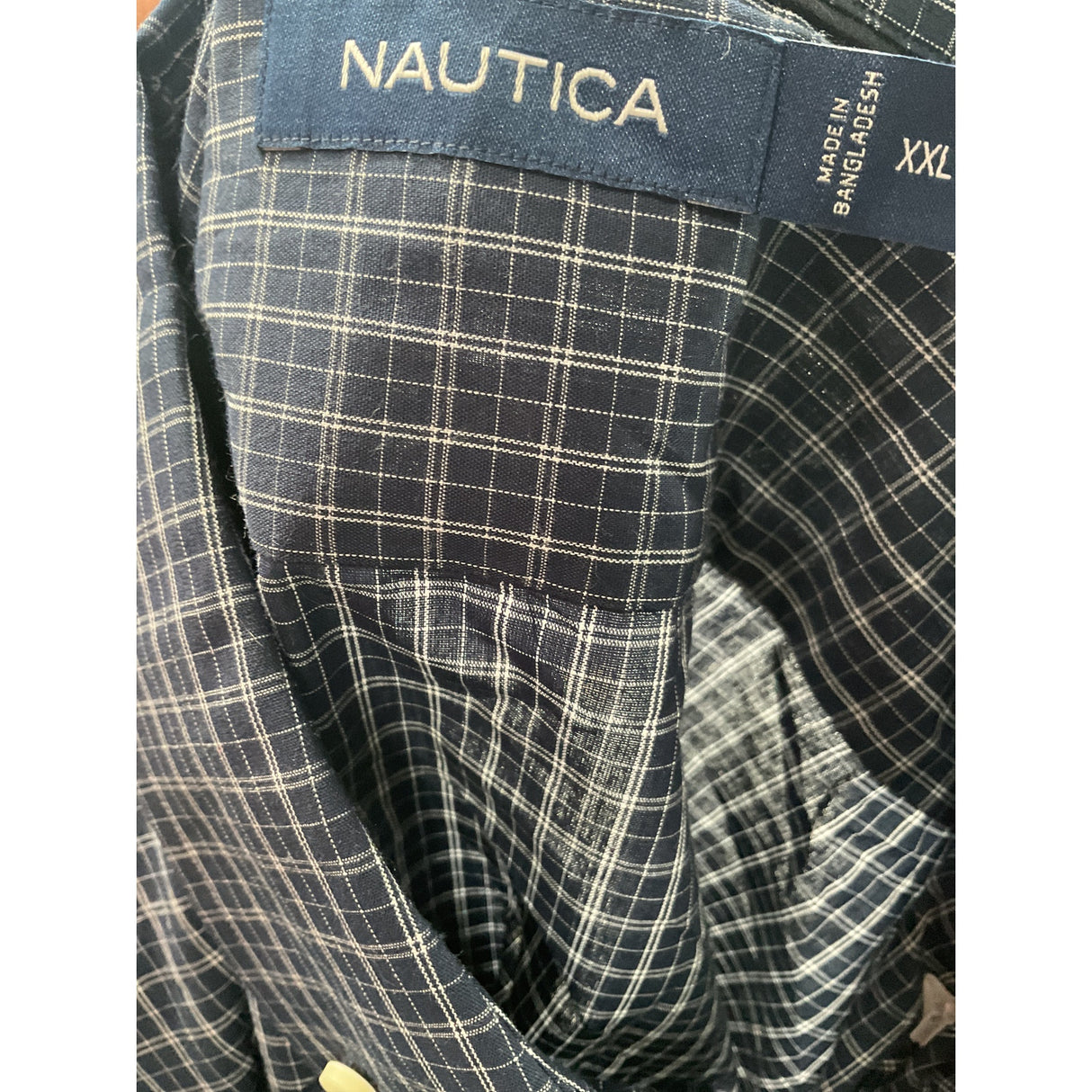 Nautica Men's Blue Cotton Button-Up Shirt XXL