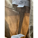 LOFT Brown Cotton Wide Leg Pants Size 8