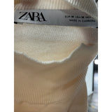 Zara Cream Viscose Blouse, Women's Size M