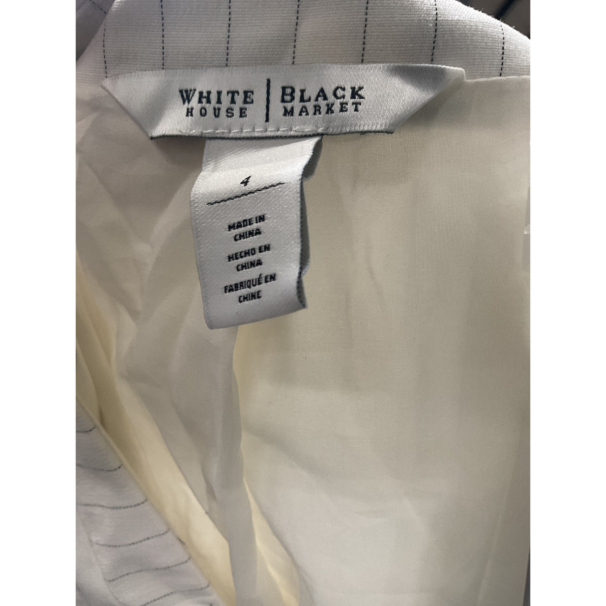 WHBM White Blazer Size 4