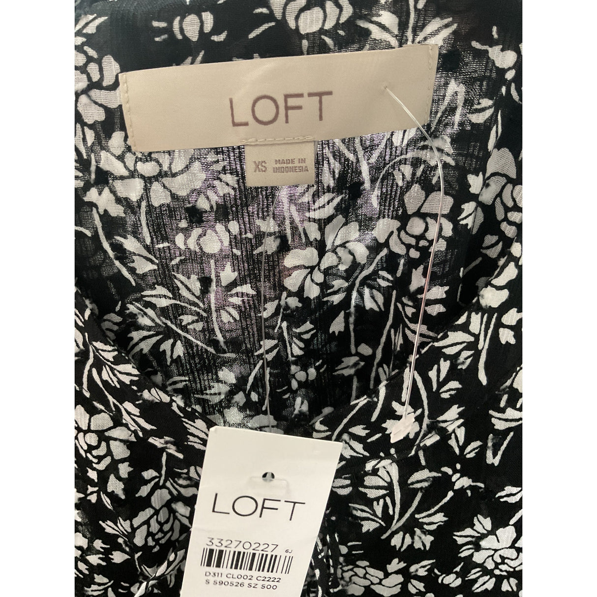 LOFT Multicolor Floral Chiffon Blouse XS