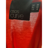 ASOS Orange A-Line Midi Dress Size 16