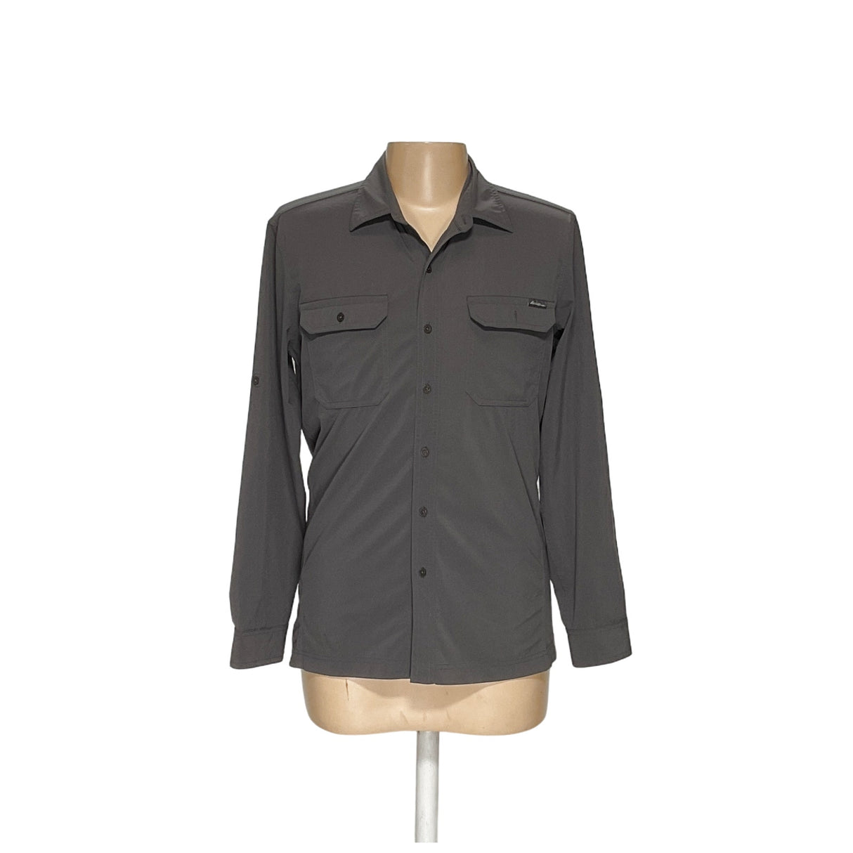 Eddie Bauer Men's Gray Button-Up Shirt